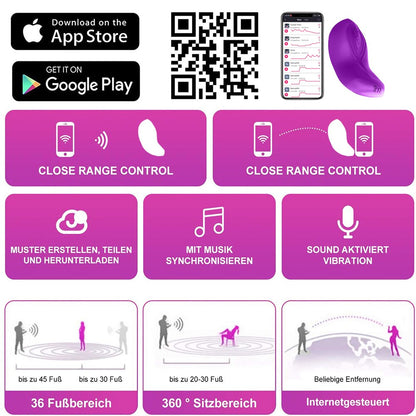 ผีเสื้อสวมใส่ Vibrator ไร้สายรีโมทแอปกางเกง Dildo Vibrator สำหรับผู้หญิง Clitoral Stimulator นวดเร้าอารมณ์เซ็กซ์ทอย