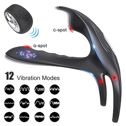 คู่ Vibrator Dual มอเตอร์ Cockring ไร้สาย Cock แหวนอวัยวะเพศชายผู้ใหญ่ของเล่นเซ็กซี่ชาย Delay Ejaculation Penisring