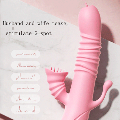 Vibrator ลิ้นเลีย Retractable Vibrator Anal กระตุ้นหญิง Masturbator ช่องปากผู้หญิง Masturbation ผลิตภัณฑ์สำหรับผู้ใหญ่เพศของเล่น