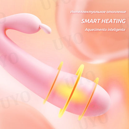 Vibrator สำหรับผู้หญิงเซ็กซ์ทอยซิลิโคนกระต่าย Vibrator USB กันน้ำ G-Spot กระตุ้น Clitoral Stimulator UYO
