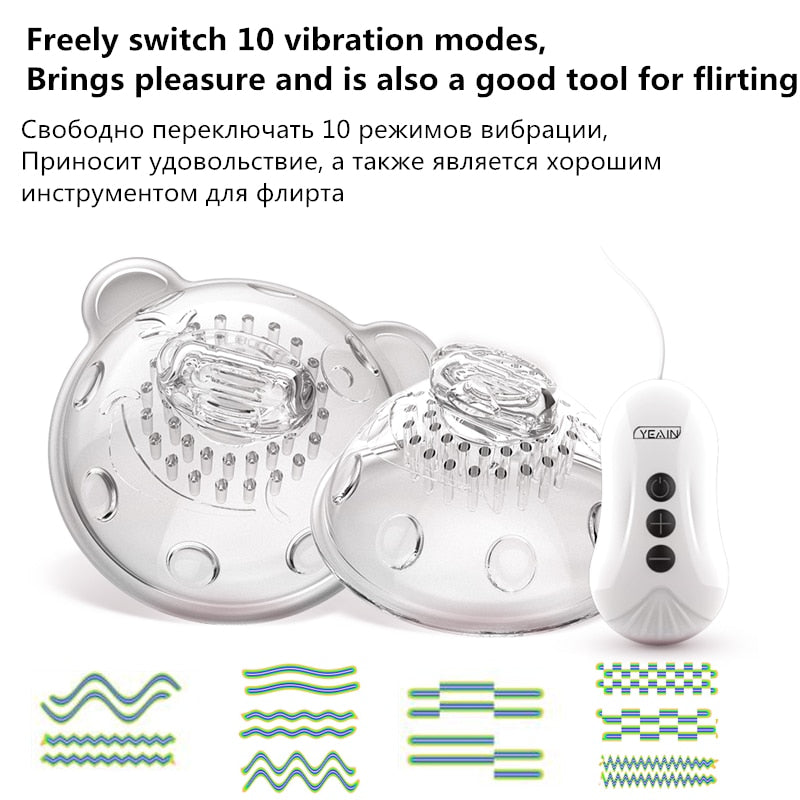 Vibrator for Women Nipple Stimulation Tongue Lick Nipple Suction Cups Remote Control Enlarge Breast Pump Breast Massage Sex Toys