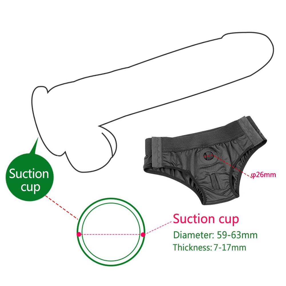 Wearable Strapon Dildo for Lesbian G Spot Stimulator Adult Sex Toys Panties Strap on Penis Pants Sex Toys for Women Erotic Toys