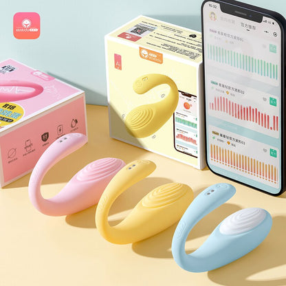 ไวเลส บลูทูธ G-Spot ดิลโด้ไวเบรเตอร์สำหรับผู้หญิง ควบคุมด้วยแอปจากระยะไกล ไข่สั่นแบบสวมใส่ ของเล่นทางเพศสำหรับผู้ใหญ่สำหรับผู้หญิง