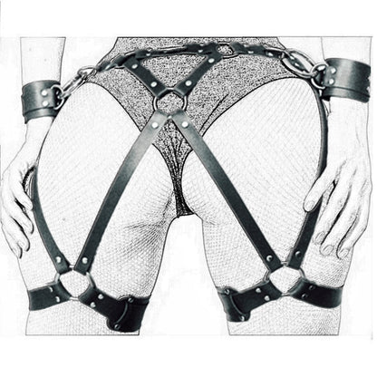 Women Leather Harness Dildo Strapon Belt Strap on Adult Sex Toys for Woman Couples Sex Products Punk Gothic Bdsm Bondage Panties