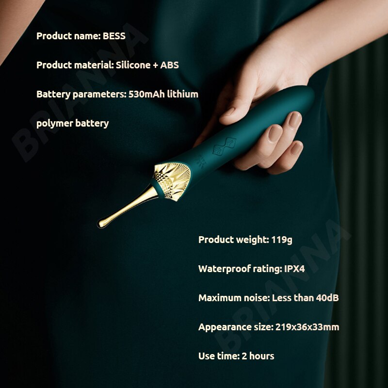 ZALO BESS 2.0G-Spot Vibrator ซิลิโคนกระตุ้นคลิตอริส มอเตอร์คู่ USB นวดสั่นแบบย้อนยุค ของเล่นทางเพศสำหรับผู้หญิง