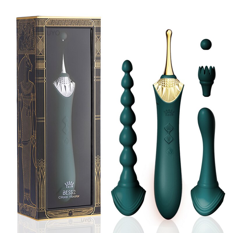ZALO BESS 2.0G-Spot Vibrator ซิลิโคนกระตุ้นคลิตอริส มอเตอร์คู่ USB นวดสั่นแบบย้อนยุค ของเล่นทางเพศสำหรับผู้หญิง