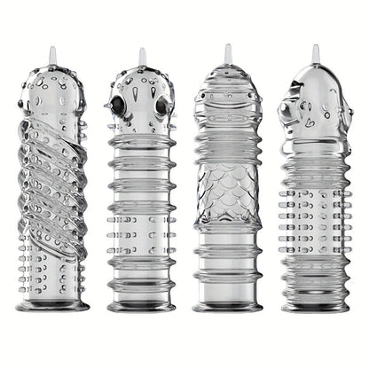Crystal Men's Adult Sex Toy Penis Cover Sleeve Penis Extender Reusable Delay Ejaculation Add More Fun And Excitement For Men Women Couples