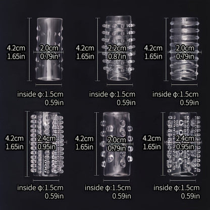 อุปกรณ์ทางเพศสำหรับผู้ชาย 6 ชิ้น ห่วงรัดองคชาตพร้อมผิวสัมผัส 6 แบบ ใช้ซ้ำได้ ของเล่นทางเพศสำหรับผู้ชาย ห่วงรัดอวัยวะเพศ ปลอกอวัยวะเพศสำหรับเพิ่มสมรรถภาพการแข็งตัวของอวัยวะเพศ ห่วงรัดอวัยวะเพศเพื่อยืดระยะเวลา อุปกรณ์ทางเพศสำหรับผู้ใหญ่สำหรับผู้ชายและคู่รัก