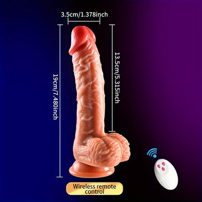 Thrusting Dildo Vibrator For Women. 3 In 1 Realistic Vibrating Dildo With 3 Insertion And 6 Vibration Modes. Remote Control Sex Toy For Female Sexual Pleasure. Adult Toys Female Adult