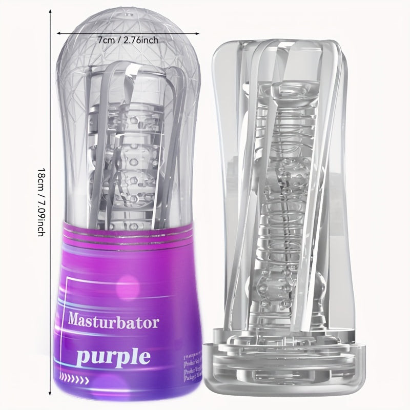 Transparent Crystal Masturbation Cup Male Use Masturbation Penis Exerciser Adult Supplies