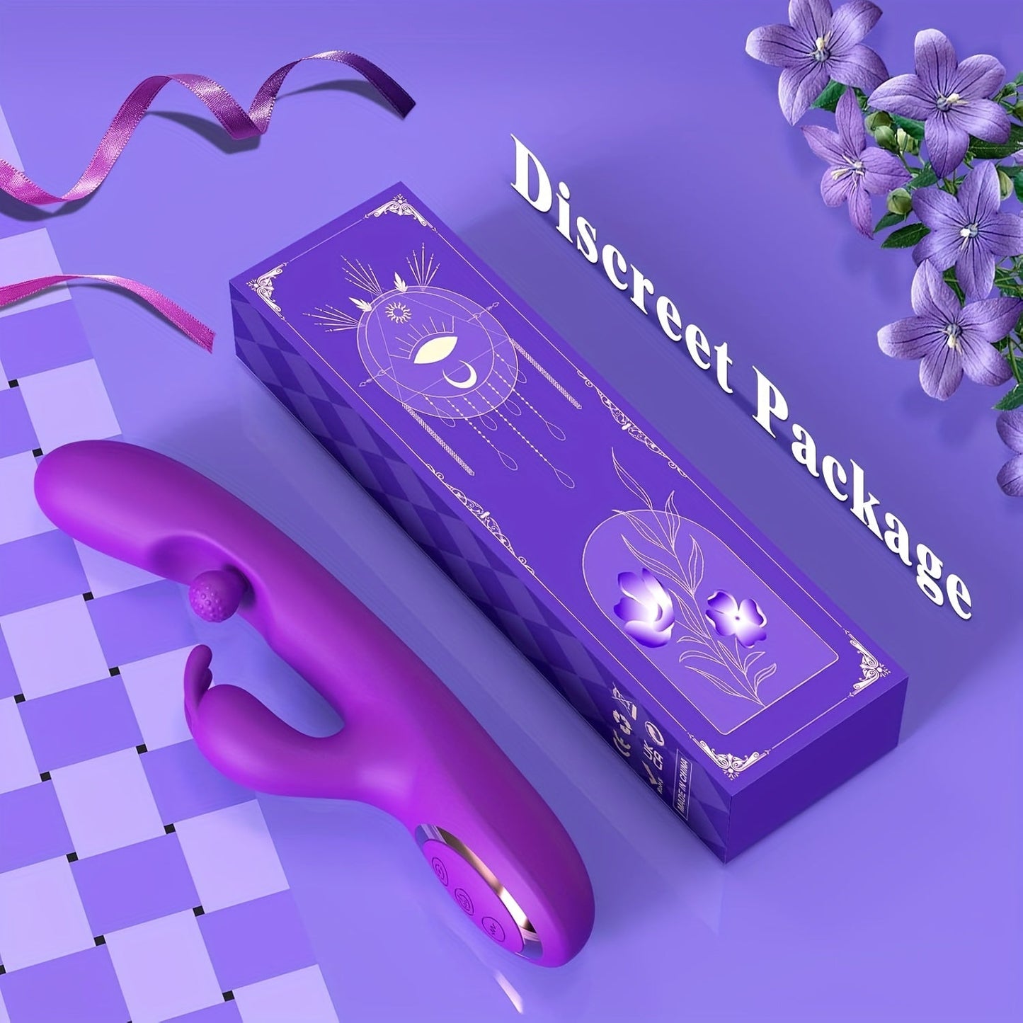 G Spot Vibrator Sex Toys - อุปกรณ์กระตุ้นความสุขทางเพศสำหรับผู้ใหญ่ 3-in-1 พร้อมโหมดการถู 10 แบบ, การสั่น 7 แบบ และการนวด 7 แบบ. อุปกรณ์กระตุ้นคลิตอริส Dildo Rabbit Vibrators ของเล่นทางเพศสำหรับผู้หญิงและคู่รัก สีม่วง
