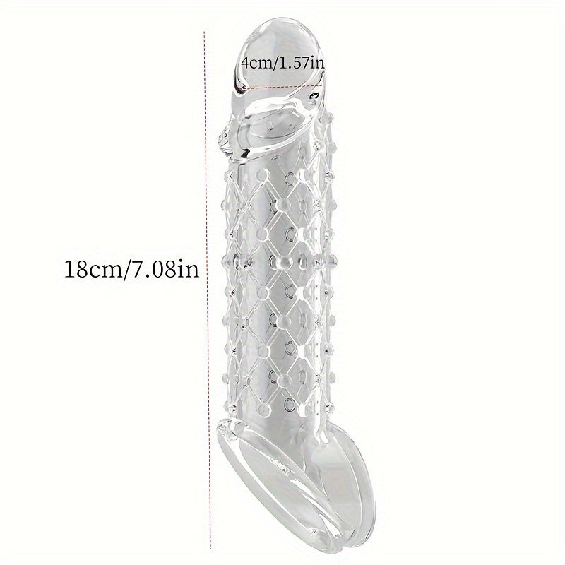 Blue Purple White Large TPE Material Wolf Tooth Mesh Simulation Penis Cover Penis Sleeve