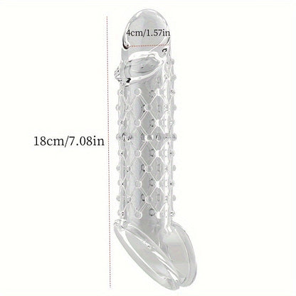 Blue Purple White Large TPE Material Wolf Tooth Mesh Simulation Penis Cover Penis Sleeve