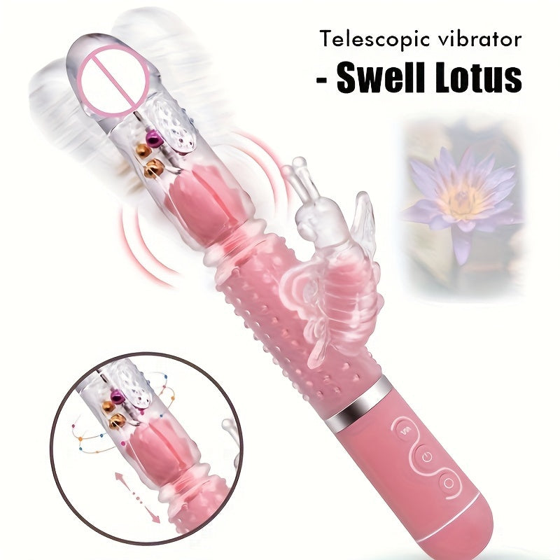 Telescopic Rotating Ball Vibrator For Women's Sexual Impact. Fake Penis. Masturbator. Adult Products