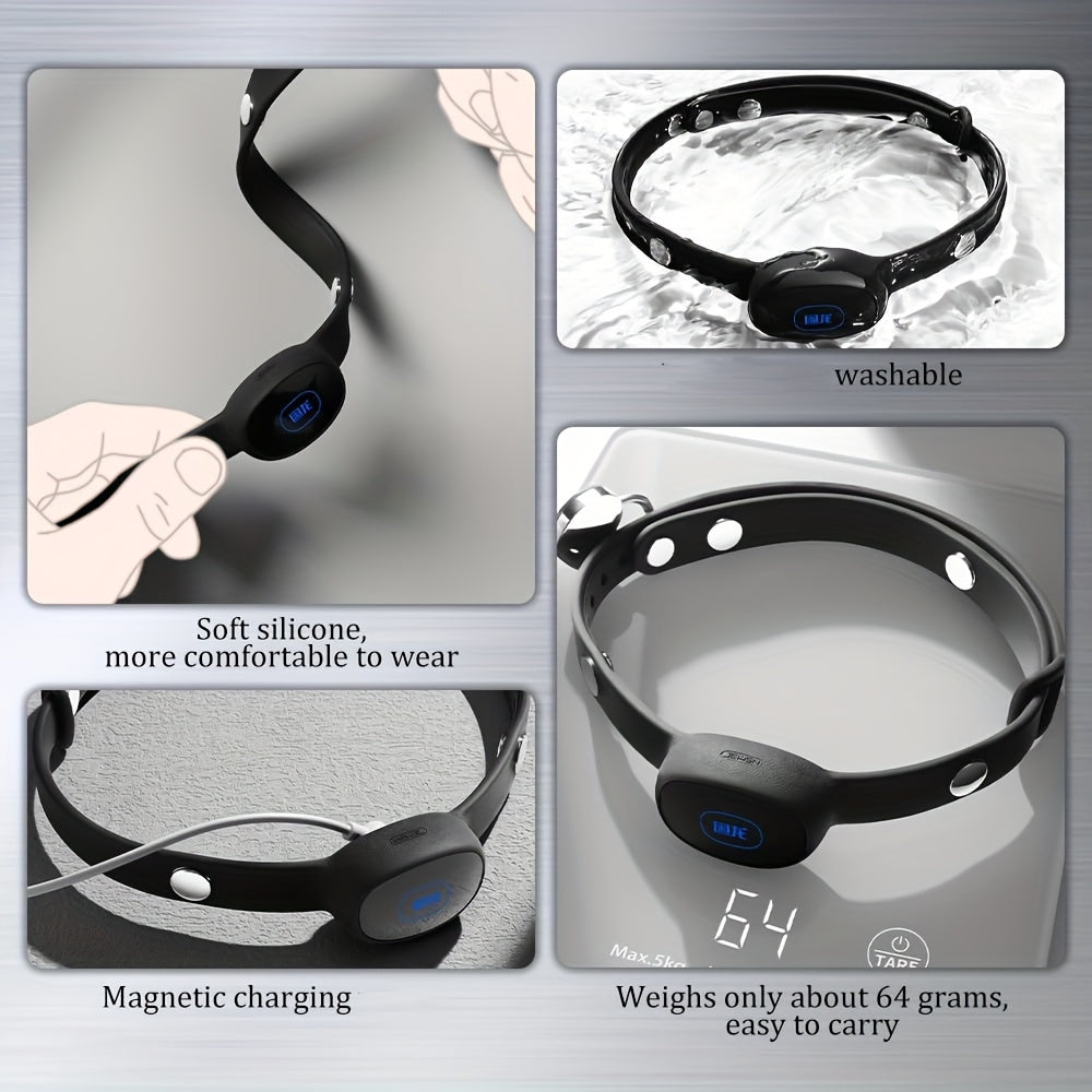 Bondage Device Electric Shock Neck Collar with Lock BDSM Electric Shock Neck Collar for Male Female. Silicone Adjustable Collar E-stim Bondage Device with Lock SM Restraints Role Play Adult Sex Toys for Men Women Couples