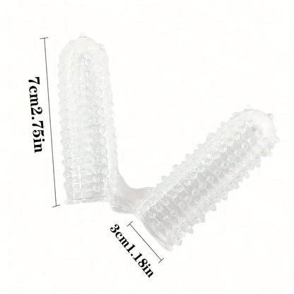 Modern Non-Slip Latex Finger Protector for Home Use - Couple sex finger sets