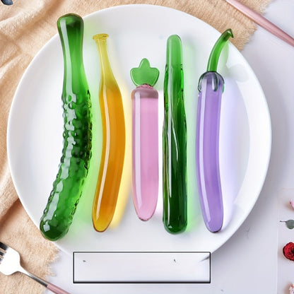 Sex Toy Fruit Vegetable Glass Dildo Masturbation Prostate Stimulator G-spot Massager Artificial Penis Adult Product for Women